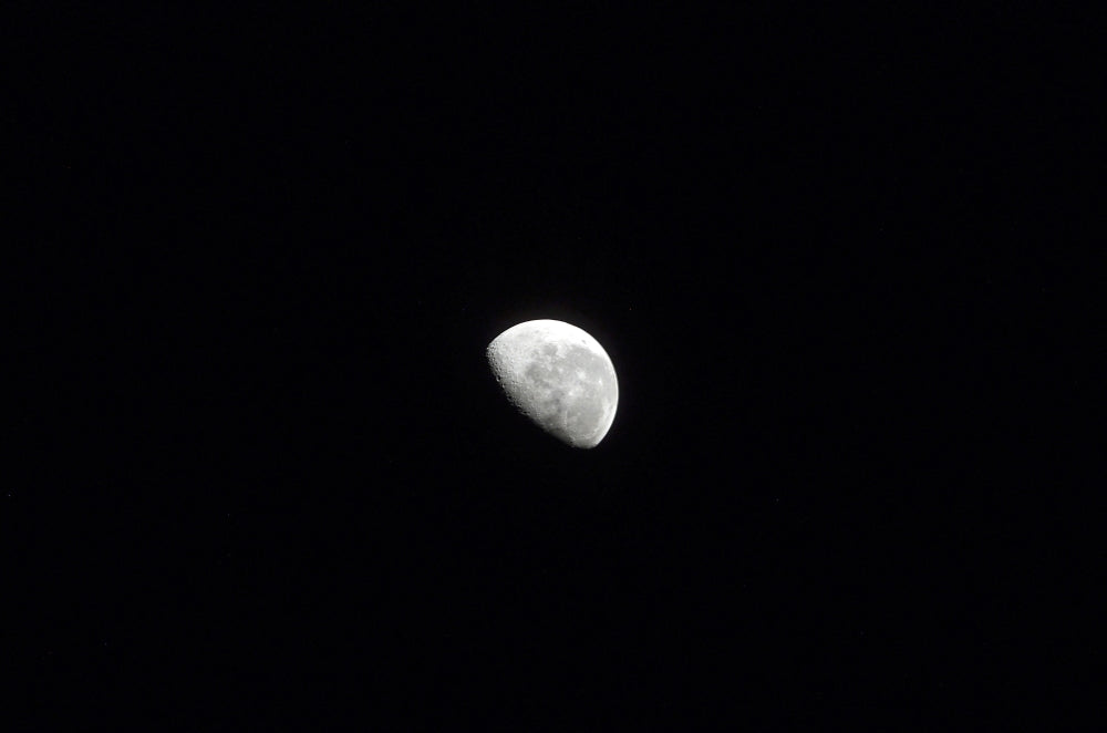 Waning Moon Poster Print showcasing ethereal celestial art.