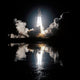 Space Shuttle Endeavour Liftoff Poster Print showcasing the excitement of space exploration.