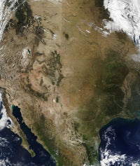 Central and Western United States Poster Print showcasing diverse landscapes.