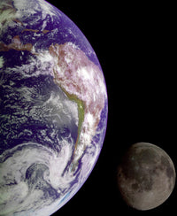 The Earth and the Moon Poster Print by Stocktrek Images
