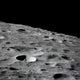 Leonove lunar crater poster print showcasing the far side of the moon.