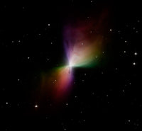 The Boomerang Nebula Poster Print showcasing vibrant colors and cosmic beauty.