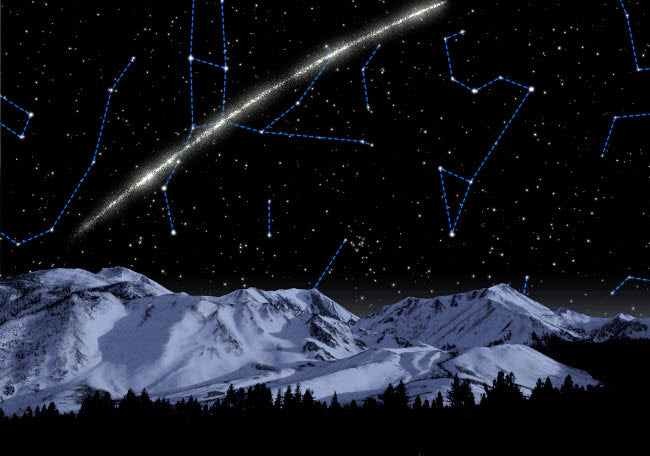 Concept of a Newly Discovered Stream of Ancient Stars Poster Print