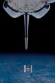 Space Shuttle Endeavour departing from the International Space Station poster print.