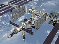 Computer-generated scene of the International Space Station poster print.