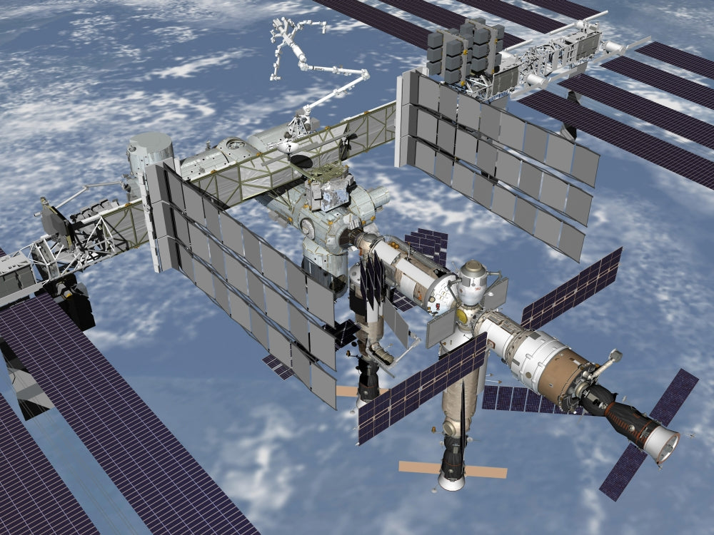 October 2006 International Space Station Poster Print showcasing a high-angle view.