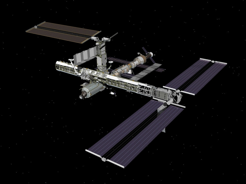 Computer generated view of the International Space Station poster print.