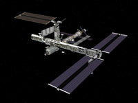 Computer generated view of the International Space Station poster print.