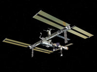 Computer generated view of the International Space Station poster print.