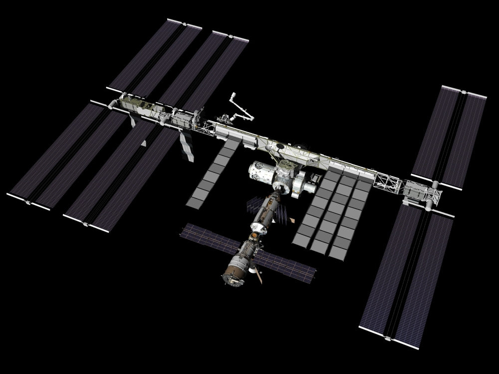 Computer generated view of the International Space Station poster print.