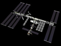 Computer generated view of the International Space Station poster print.