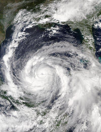 Hurricane Isidore Poster Print showing the eye of the storm off the Yucatan Peninsula.