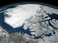 Arctic sea ice poster print over Beaufort Sea from September 27, 2005.