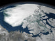 Arctic sea ice poster print over Beaufort Sea from September 27, 2005.