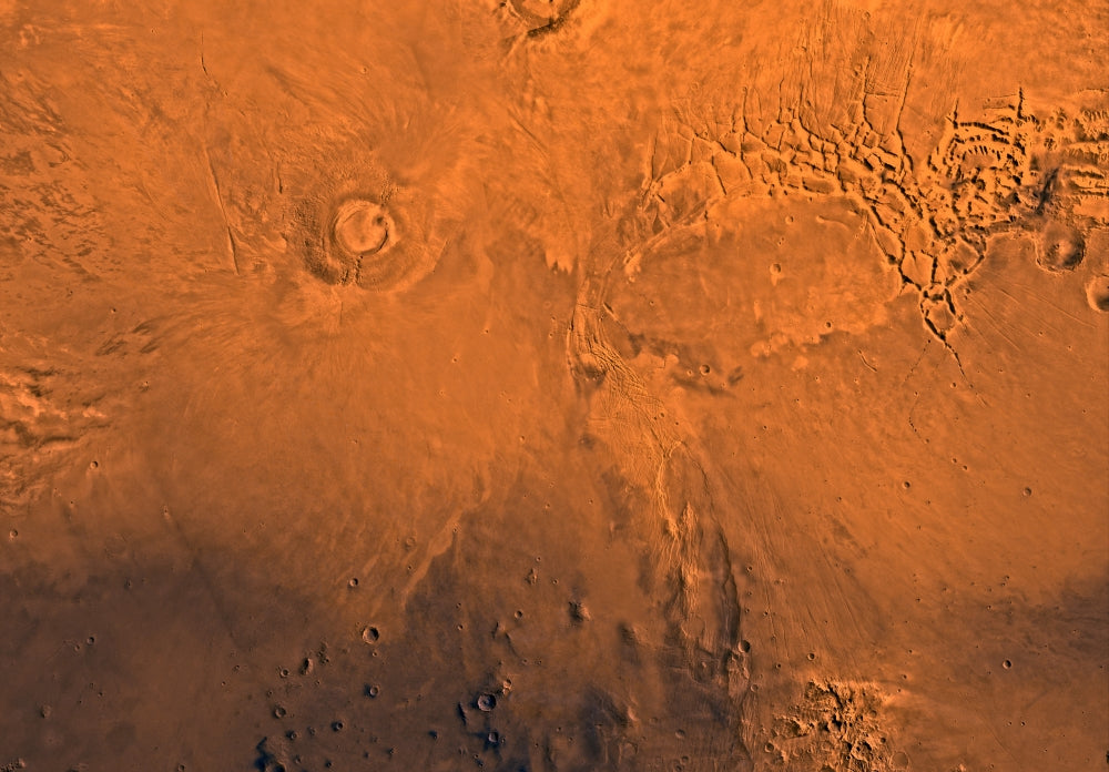 Phoenicis Lacus region of Mars poster print showcasing vibrant celestial details.
