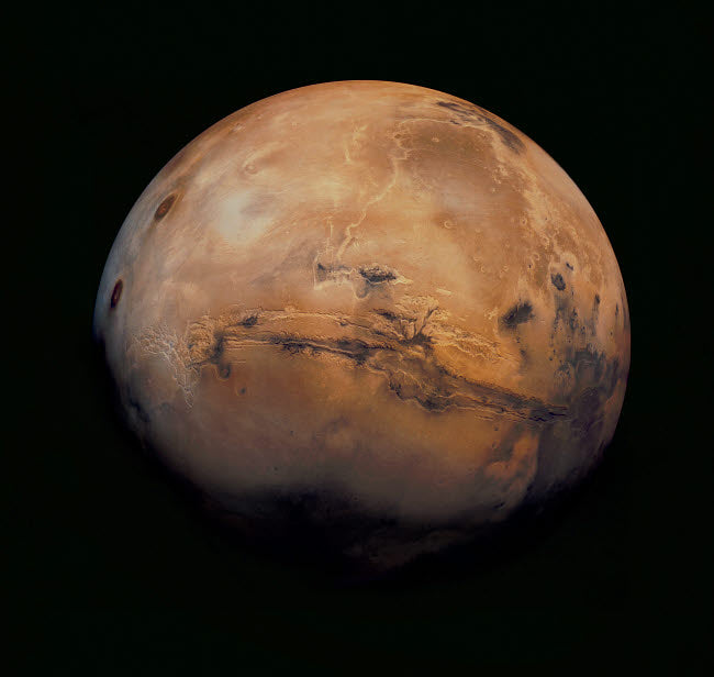 Mars Poster Print by Stocktrek Images showcasing the vibrant colors of the Red Planet.