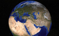 The Blue Marble Next Generation Earth Poster Print showcasing the Middle East.