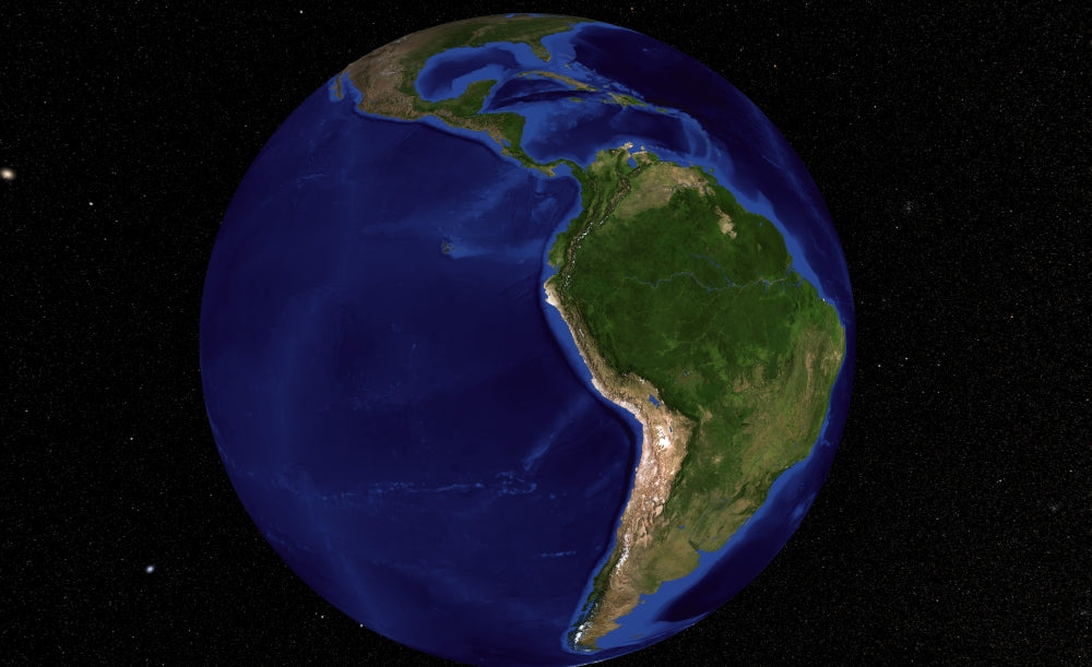 The Blue Marble Next Generation Earth Poster Print featuring South America