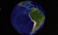 The Blue Marble Next Generation Earth Poster Print featuring South America