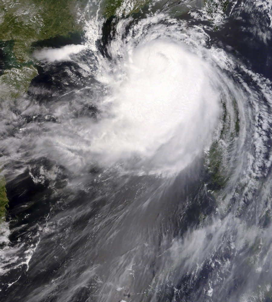 Typhoon Nuri Approaching China Poster Print featuring a dramatic weather scene.