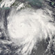 Hurricane Gustav Over Jamaica Poster Print capturing dramatic weather.