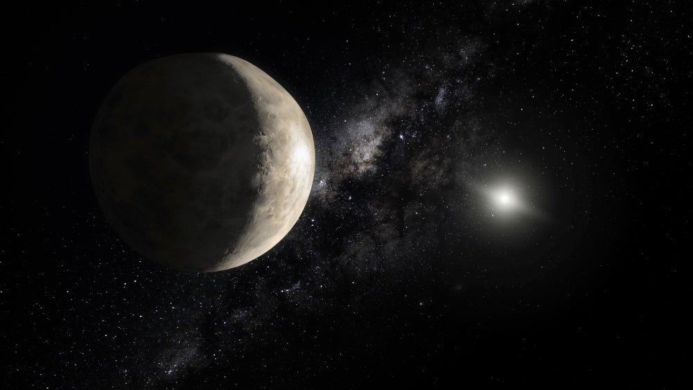 Makemake illustration poster print showcasing celestial beauty