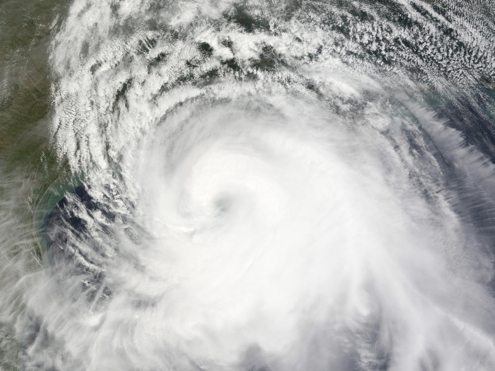 Hurricane Ike Landfall Poster Print showcasing the storm on September 12, 2008.