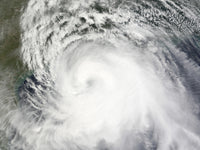 Hurricane Ike Landfall Poster Print showcasing the storm on September 12, 2008.
