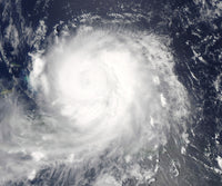 Hurricane Ike approaching Cuba poster print depicting the storm on September 6, 2008.