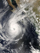 Hurricane Norbert October 10, 2008 poster print showcasing the storm's impact in Mexico.