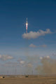 Soyuz TMA-13 spacecraft launch poster print from Baikonur Cosmodrome.