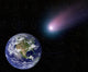 Digital Composite of a Comet Heading Towards Earth Poster Print