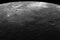 Large Craters on Mercury Poster Print showcasing the planet's surface detail.