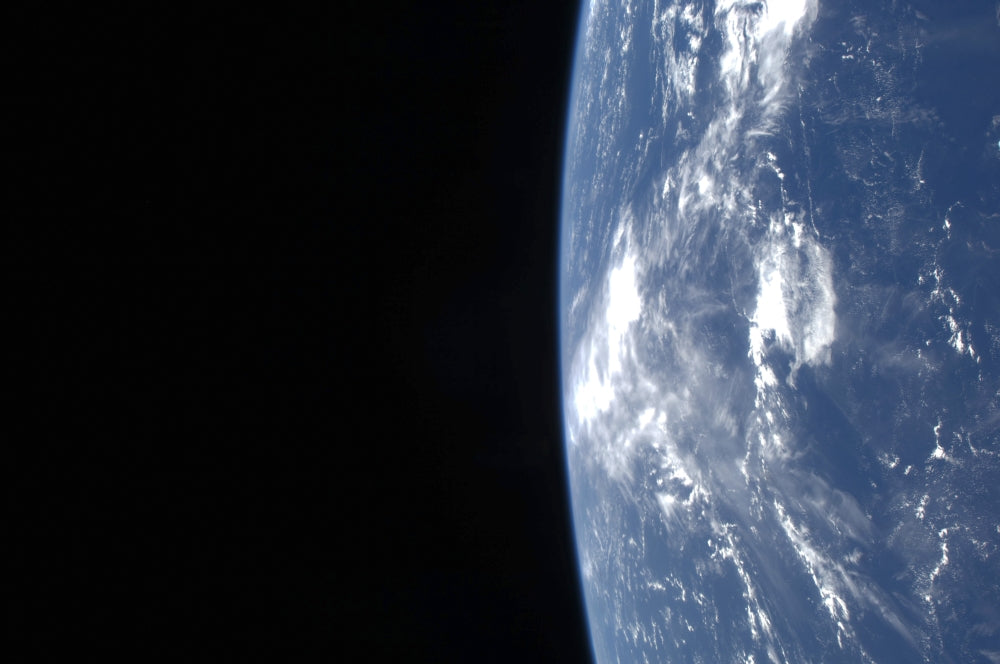 Earth's horizon against the blackness of space poster print