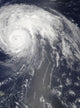 Hurricane Bill Off Bermuda Poster Print showcasing a dramatic storm view.