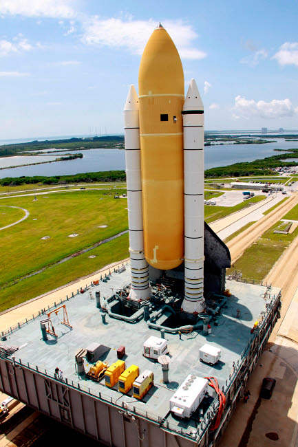 Space Shuttle Discovery Poster Print on Mobile Launcher Platform