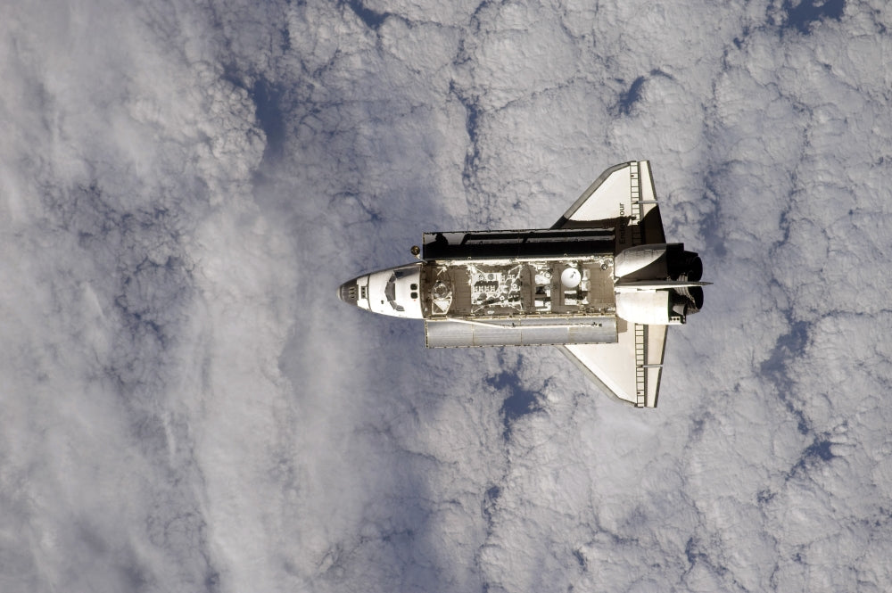 Space Shuttle Endeavour docking with International Space Station poster print