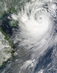 Tropical Storm Koppu Poster Print showcasing dramatic weather art.