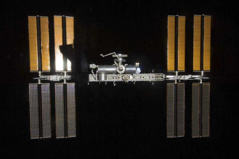 International Space Station and Space Shuttle Endeavour Poster Print