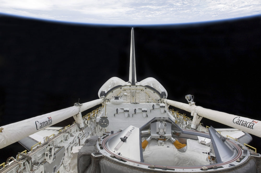 Poster print of Space Shuttle Endeavour's payload bay, showcasing NASA engineering.