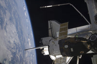 Space Shuttle Discovery Poster Print Backdropped by Earth's Horizon