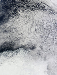 September 10, 2009 Cloud Patterns and Sea Ice in the Southern Ocean Poster Print