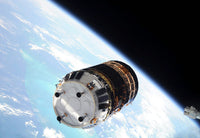 The Japanese H-II Transfer Vehicle Poster Print with Earth's horizon in the background.