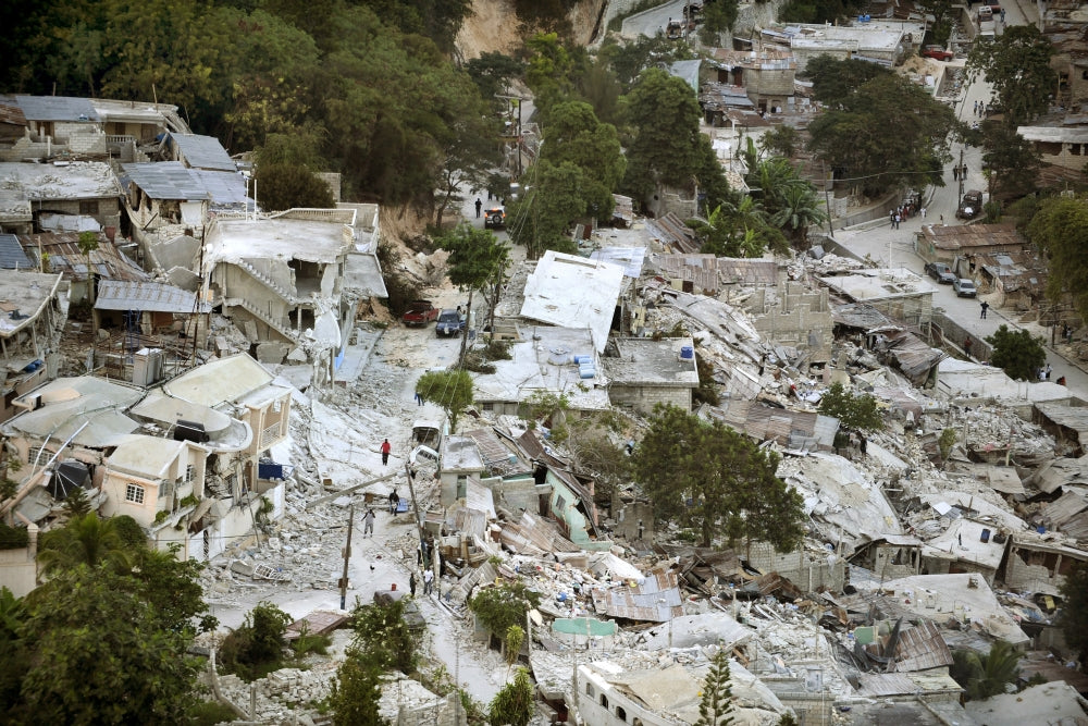 January 15, 2010 Port-au-Prince, Haiti earthquake poster print.