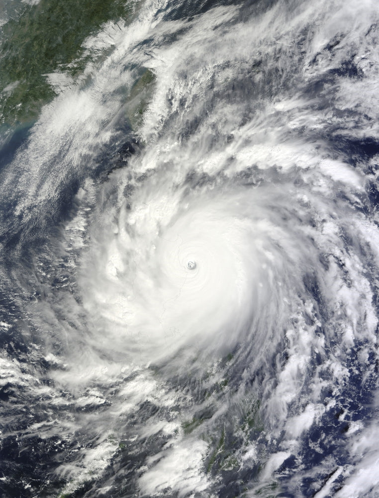 Typhoon Megi over the Philippines poster print showcasing the power of nature.