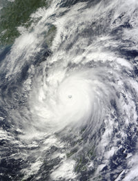Typhoon Megi over the Philippines poster print showcasing the power of nature.