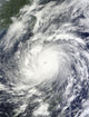 Typhoon Megi over the Philippines poster print showcasing the power of nature.