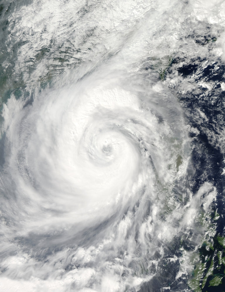 Typhoon Megi Poster Print showing the storm over the South China Sea