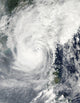 Typhoon Megi approaching mainland China poster print