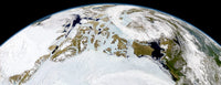 Partial view of Earth showing northern Canada and northern Greenland poster print.